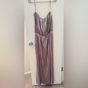 BCBG Elegant Taupe Pleated Women's Dress